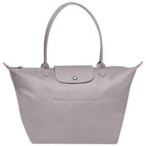 Longchamp Le Pilage Neo Grey Tote Handbag